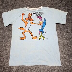 Vintage Youth Beep Beep Yuras Road Runner Wile E Coyote Tshirt 16 Single Stitch